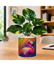 Artificial Tree Ceramic Photo Pot With White Stones 3x4 Inch (F164685)