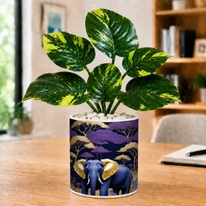 Artificial Tree Ceramic Photo Pot With White Stones 3x4 Inch (F164687) Artificial Tree Ceramic Photo Pot With White Stones 3x4 Inch (F164687)
