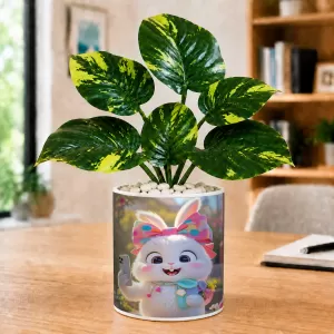 Artificial Tree Ceramic Photo Pot With White Stones 3x4 Inch (F164707) Artificial Tree Ceramic Photo Pot With White Stones 3x4 Inch (F164707)