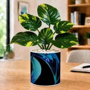 Artificial Tree Ceramic Photo Pot With White Stones 3x4 Inch (F164716) Artificial Tree Ceramic Photo Pot With White Stones 3x4 Inch (F164716)