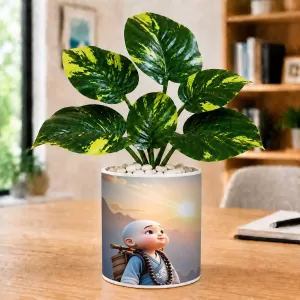 Artificial Tree Ceramic Photo Pot With White Stones 3x4 Inch (F164726) Artificial Tree Ceramic Photo Pot With White Stones 3x4 Inch (F164726)