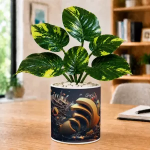 Artificial Tree Ceramic Photo Pot With White Stones 3x4 Inch (F164729) Artificial Tree Ceramic Photo Pot With White Stones 3x4 Inch (F164729)