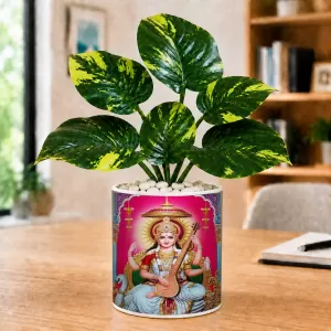 Artificial Tree Ceramic Photo Pot With White Stones 3x4 Inch (F164737) Artificial Tree Ceramic Photo Pot With White Stones 3x4 Inch (F164737)