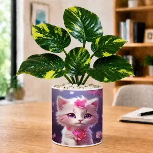 Artificial Tree Ceramic Photo Pot With White Stones 3x4 Inch (F164739) Artificial Tree Ceramic Photo Pot With White Stones 3x4 Inch (F164739)