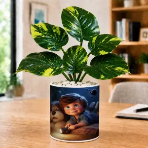 Artificial Tree Ceramic Photo Pot With White Stones 3x4 Inch (F164751) Artificial Tree Ceramic Photo Pot With White Stones 3x4 Inch (F164751)