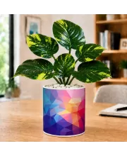Artificial Tree Ceramic Photo Pot With White Stones 3x4 Inch (F164761)