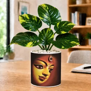 Artificial Tree Ceramic Photo Pot With White Stones 3x4 Inch (F164764) Artificial Tree Ceramic Photo Pot With White Stones 3x4 Inch (F164764)