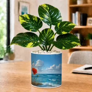Artificial Tree Ceramic Photo Pot With White Stones 3x4 Inch (F164773) Artificial Tree Ceramic Photo Pot With White Stones 3x4 Inch (F164773)