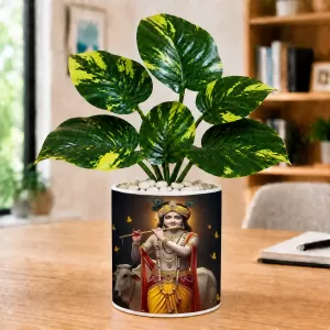 Artificial Tree Ceramic Photo Pot With White Stones 3x4 Inch (F164776) Artificial Tree Ceramic Photo Pot With White Stones 3x4 Inch (F164776)