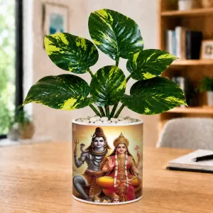 Artificial Tree Ceramic Photo Pot With White Stones 3x4 Inch (F164780) Artificial Tree Ceramic Photo Pot With White Stones 3x4 Inch (F164780)