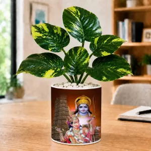 Artificial Tree Ceramic Photo Pot With White Stones 3x4 Inch (F164784) Artificial Tree Ceramic Photo Pot With White Stones 3x4 Inch (F164784)