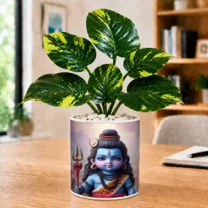 Artificial Tree Ceramic Photo Pot With White Stones 3x4 Inch (F164793) Artificial Tree Ceramic Photo Pot With White Stones 3x4 Inch (F164793)