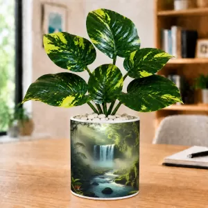 Artificial Tree Ceramic Photo Pot With White Stones 3x4 Inch (F164794) Artificial Tree Ceramic Photo Pot With White Stones 3x4 Inch (F164794)