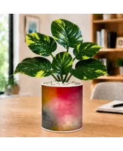 Artificial Tree Ceramic Photo Pot With White Stones 3x4 Inch (F164798)