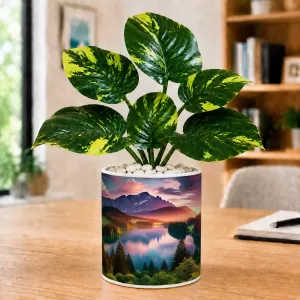 Artificial Tree Ceramic Photo Pot With White Stones 3x4 Inch (F164808) Artificial Tree Ceramic Photo Pot With White Stones 3x4 Inch (F164808)