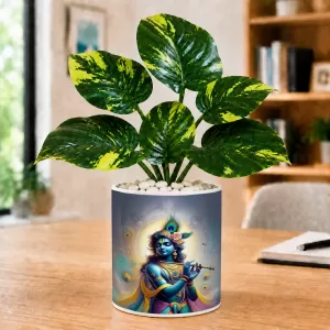 Artificial Tree Ceramic Photo Pot With White Stones 3x4 Inch (F164822) Artificial Tree Ceramic Photo Pot With White Stones 3x4 Inch (F164822)