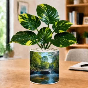 Artificial Tree Ceramic Photo Pot With White Stones 3x4 Inch (F164824) Artificial Tree Ceramic Photo Pot With White Stones 3x4 Inch (F164824)