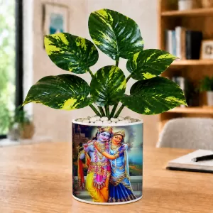 Artificial Tree Ceramic Photo Pot With White Stones 3x4 Inch (F164827) Artificial Tree Ceramic Photo Pot With White Stones 3x4 Inch (F164827)