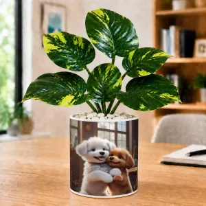 Artificial Tree Ceramic Photo Pot With White Stones 3x4 Inch (F164831) Artificial Tree Ceramic Photo Pot With White Stones 3x4 Inch (F164831)