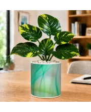 Artificial Tree Ceramic Photo Pot With White Stones 3x4 Inch (F164832)
