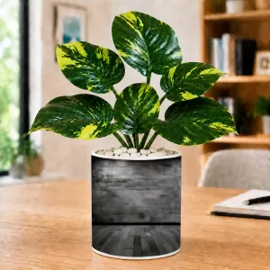 Artificial Tree Ceramic Photo Pot With White Stones 3x4 Inch (F164840)