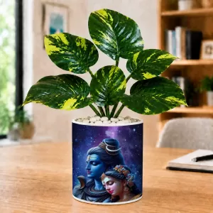 Artificial Tree Ceramic Photo Pot With White Stones 3x4 Inch (F164842) Artificial Tree Ceramic Photo Pot With White Stones 3x4 Inch (F164842)