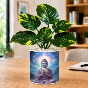 Artificial Tree Ceramic Photo Pot With White Stones 3x4 Inch (F164851) Artificial Tree Ceramic Photo Pot With White Stones 3x4 Inch (F164851)