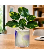 Artificial Tree Ceramic Photo Pot With White Stones 3x4 Inch (F164856)