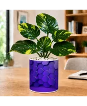 Artificial Tree Ceramic Photo Pot With White Stones 3x4 Inch (F164857)