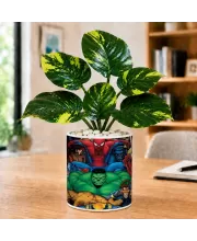 Artificial Tree Ceramic Photo Pot With White Stones 3x4 Inch (F164866)