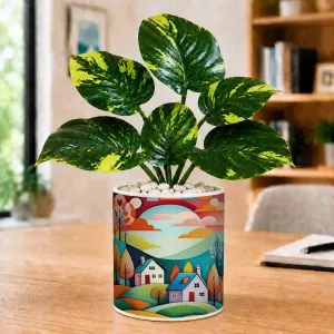 Artificial Tree Ceramic Photo Pot With White Stones 3x4 Inch (F164870) Artificial Tree Ceramic Photo Pot With White Stones 3x4 Inch (F164870)