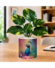 Artificial Tree Ceramic Photo Pot With White Stones 3x4 Inch (F164875)