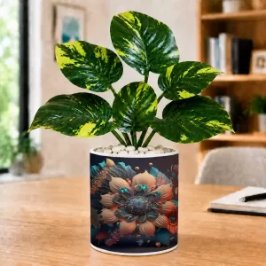 Artificial Tree Ceramic Photo Pot With White Stones 3x4 Inch (F164878) Artificial Tree Ceramic Photo Pot With White Stones 3x4 Inch (F164878)