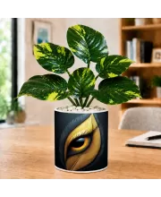 Artificial Tree Ceramic Photo Pot With White Stones 3x4 Inch (F164898)