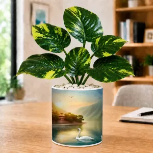 Artificial Tree Ceramic Photo Pot With White Stones 3x4 Inch (F164914) Artificial Tree Ceramic Photo Pot With White Stones 3x4 Inch (F164914)