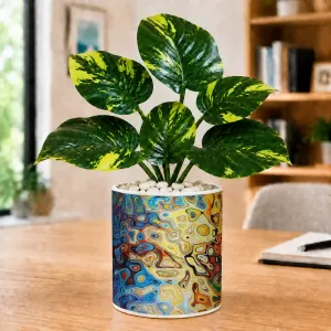 Artificial Tree Ceramic Photo Pot With White Stones 3x4 Inch (F164921) Artificial Tree Ceramic Photo Pot With White Stones 3x4 Inch (F164921)