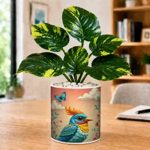 Artificial Tree Ceramic Photo Pot With White Stones 3x4 Inch (F164923) Artificial Tree Ceramic Photo Pot With White Stones 3x4 Inch (F164923)