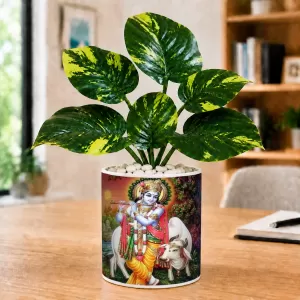 Artificial Tree Ceramic Photo Pot With White Stones 3x4 Inch (F164928) Artificial Tree Ceramic Photo Pot With White Stones 3x4 Inch (F164928)