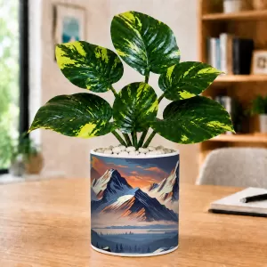 Artificial Tree Ceramic Photo Pot With White Stones 3x4 Inch (F164929) Artificial Tree Ceramic Photo Pot With White Stones 3x4 Inch (F164929)