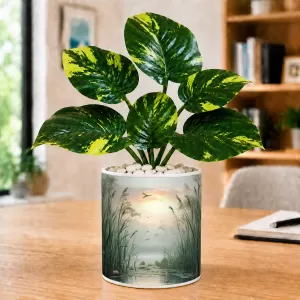 Artificial Tree Ceramic Photo Pot With White Stones 3x4 Inch (F164930) Artificial Tree Ceramic Photo Pot With White Stones 3x4 Inch (F164930)