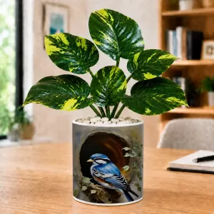 Artificial Tree Ceramic Photo Pot With White Stones 3x4 Inch (F164932) Artificial Tree Ceramic Photo Pot With White Stones 3x4 Inch (F164932)