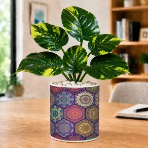 Artificial Tree Ceramic Photo Pot With White Stones 3x4 Inch (F164933) Artificial Tree Ceramic Photo Pot With White Stones 3x4 Inch (F164933)