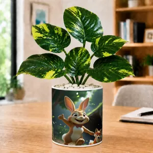 Artificial Tree Ceramic Photo Pot With White Stones 3x4 Inch (F164940) Artificial Tree Ceramic Photo Pot With White Stones 3x4 Inch (F164940)