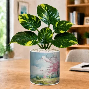 Artificial Tree Ceramic Photo Pot With White Stones 3x4 Inch (F164943) Artificial Tree Ceramic Photo Pot With White Stones 3x4 Inch (F164943)