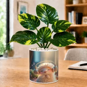 Artificial Tree Ceramic Photo Pot With White Stones 3x4 Inch (F164951) Artificial Tree Ceramic Photo Pot With White Stones 3x4 Inch (F164951)