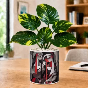 Artificial Tree Ceramic Photo Pot With White Stones 3x4 Inch (F164955) Artificial Tree Ceramic Photo Pot With White Stones 3x4 Inch (F164955)