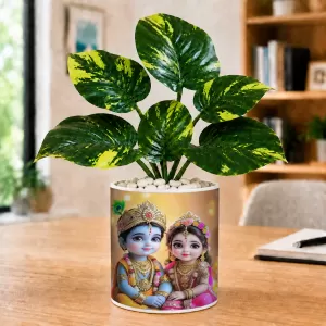 Artificial Tree Ceramic Photo Pot With White Stones 3x4 Inch (F164958) Artificial Tree Ceramic Photo Pot With White Stones 3x4 Inch (F164958)