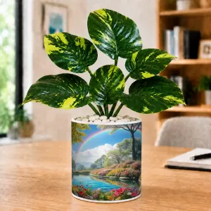 Artificial Tree Ceramic Photo Pot With White Stones 3x4 Inch (F164959) Artificial Tree Ceramic Photo Pot With White Stones 3x4 Inch (F164959)