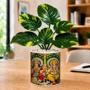 Artificial Tree Ceramic Photo Pot With White Stones 3x4 Inch (F164962) Artificial Tree Ceramic Photo Pot With White Stones 3x4 Inch (F164962)
