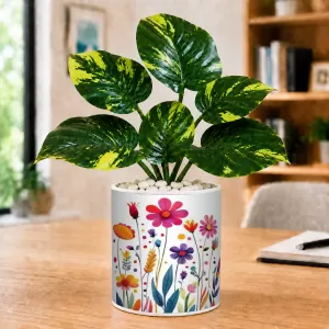 Artificial Tree Ceramic Photo Pot With White Stones 3x4 Inch (F164965) Artificial Tree Ceramic Photo Pot With White Stones 3x4 Inch (F164965)
